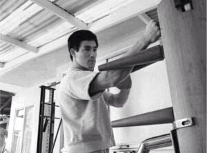 Wing Chun classes in Crawley - training on the wooden dummy
