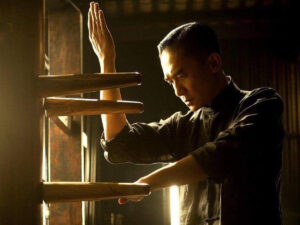 man training the wooden dummy at wckuk